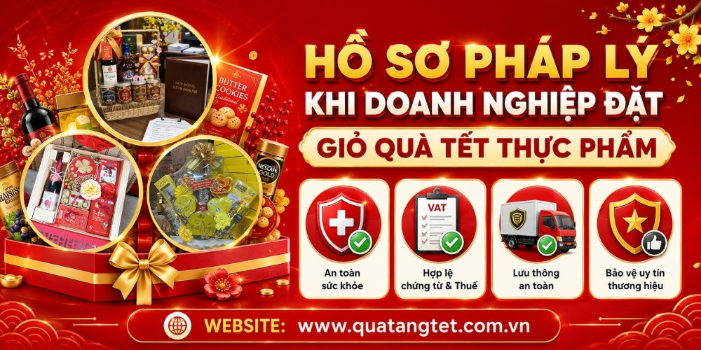 Hồ sơ pháp lý khi doanh nghiệp đặt mua giỏ quà tết đựng thực phẩm
