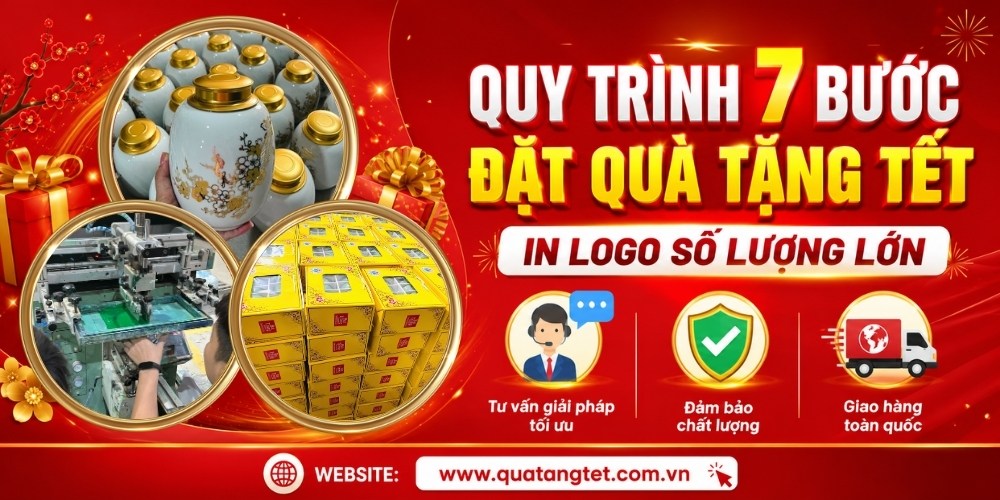 Quy trình 7 bước đặt hàng quà tết in logo