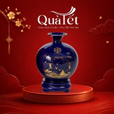 Bình Hút Tài Lộc Men Coban Vẽ Vàng "Thuận Buồm Xuôi Gió" Quà Tết QT-HL02 - Ảnh đại diện