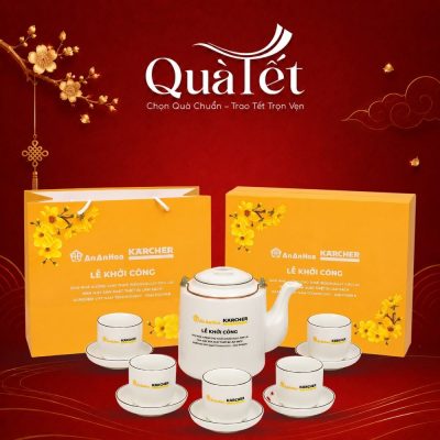 Bộ Ấm Tích Pha Trà Men Kem Họa Tiết Sen Xanh Quà Tặng Tết QT-AC03 - Ảnh đại diện
