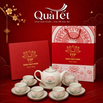 Bộ Ấm Trà Men Kem Vẽ Tay Họa Tiết Hoa Sen Quà Tặng Tết QT-AC04 - Ảnh đại diện
