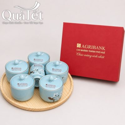 Bộ hũ đựng mứt men xanh đào trắng sở hữu độ hoàn thiện cao