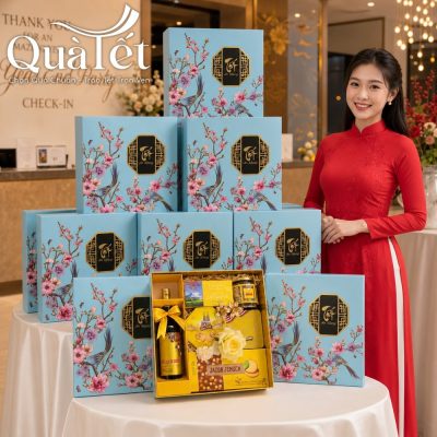 Hộp quà tặng tết được đặt số lượng lớn cho sự kiện cuối năm của doanh nghiệp