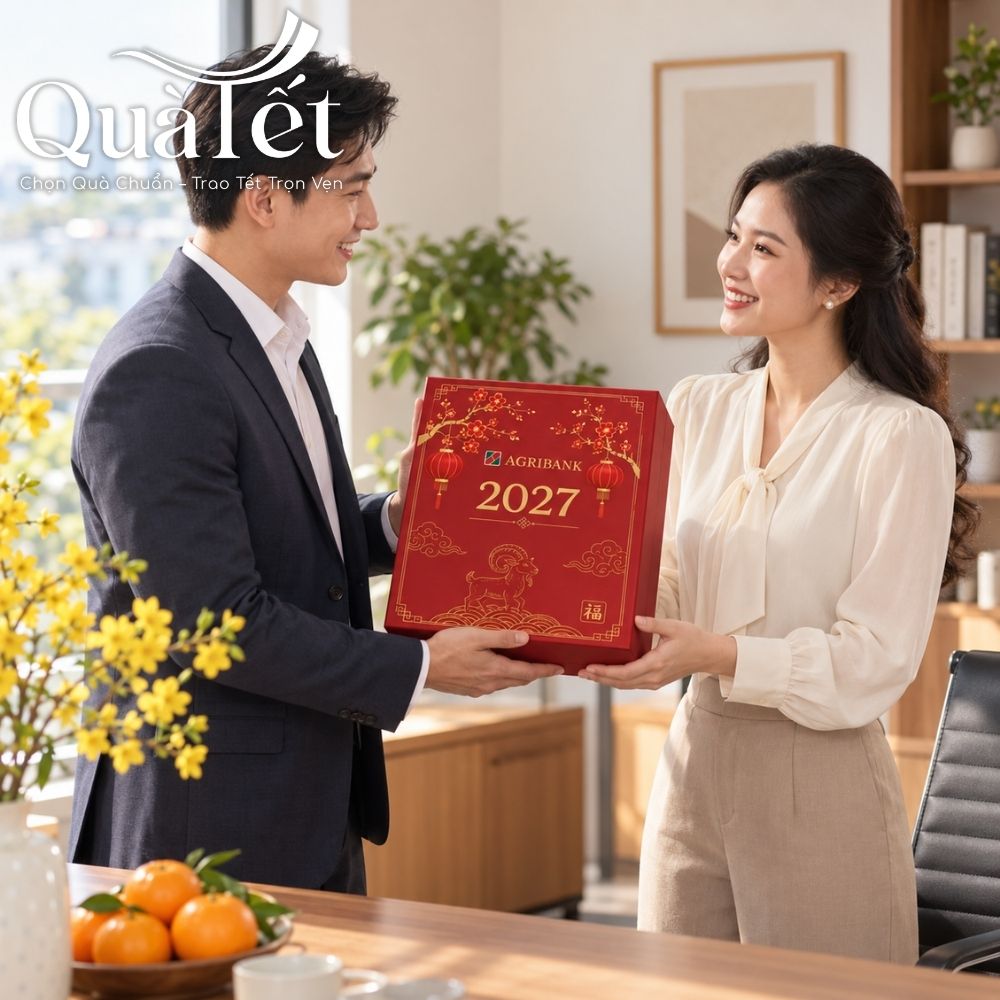 Bộ Giftset Cát Tường Tượng Dê Và Đồng Hồ Để Bàn In Logo