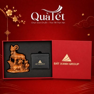 Bộ Quà Tết Tượng Dê Và Ví Da Đựng Thẻ Đắc Lộc An Khang QT-GS03 - Ảnh đại diện