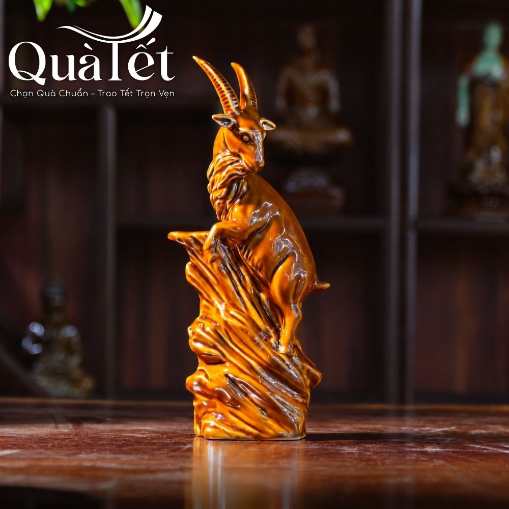 Set quà Tết in logo “Dương Khởi Tài Lộc” tượng dê linh vật và bao lì xì QT-GS12 - Ảnh 3