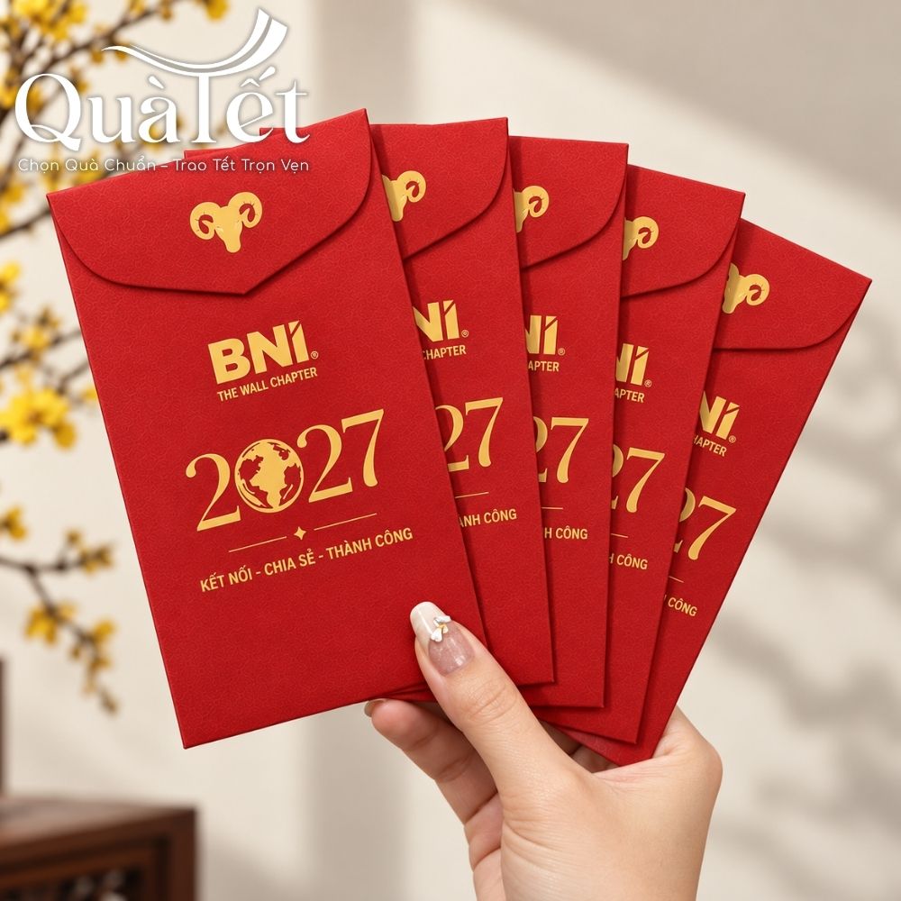 Set quà Tết in logo “Dương Khởi Tài Lộc” tượng dê linh vật và bao lì xì QT-GS12 - Ảnh 4