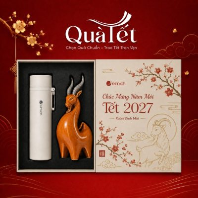 Set Quà Tặng Tượng Dê Bát Tràng Và Bình Giữ Nhiệt Quà Tết 2027 QT-GS06 - Ảnh đại diện