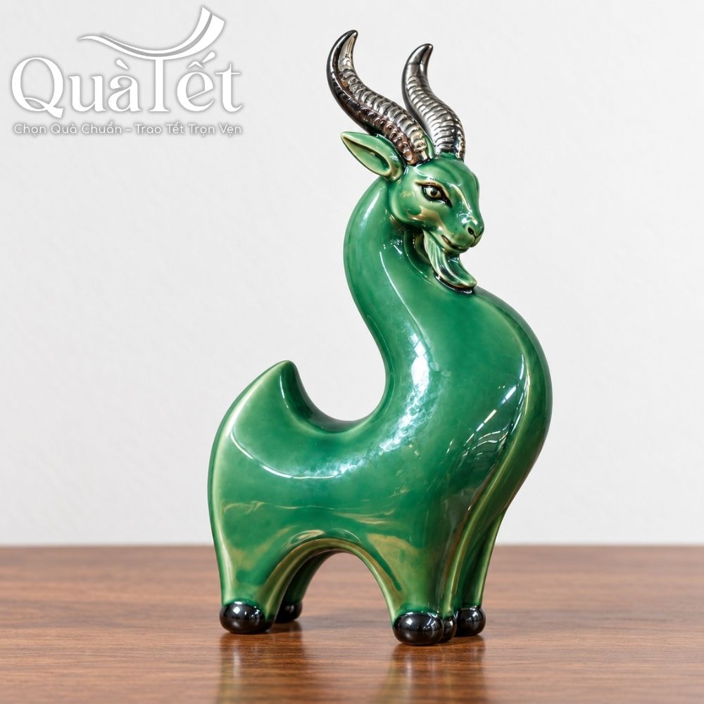 Set quà Tết văn phòng in logo sổ da, bút ký và tượng dê linh vật QT-GS08 - Ảnh 3