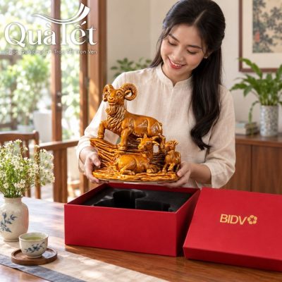 Tượng Dê Phong Thủy Tam Dương Khai Thái Quà Tết