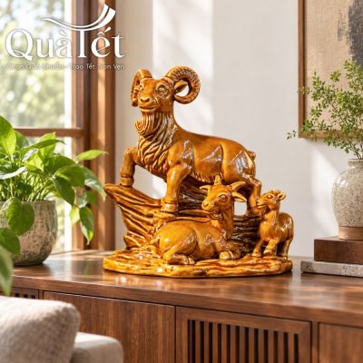 Tượng Dê Phong Thủy Tam Dương Khai Thái Quà Tết