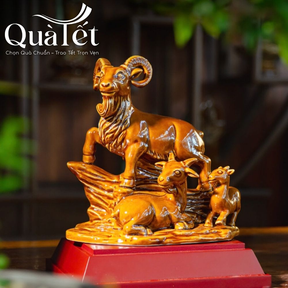 Tượng Dê Phong Thủy Tam Dương Khai Thái Quà Tết