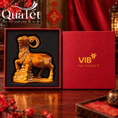 Tượng Dê Phong Thủy Tài Lộc Men Hoàng Thổ Gốm Sứ Bát Tràng