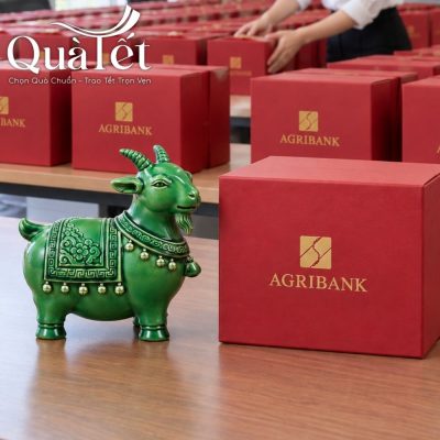 Linh Vật Dê Men Ngọc Lục Gốm Sứ Bát Tràng Quà Tết 2027