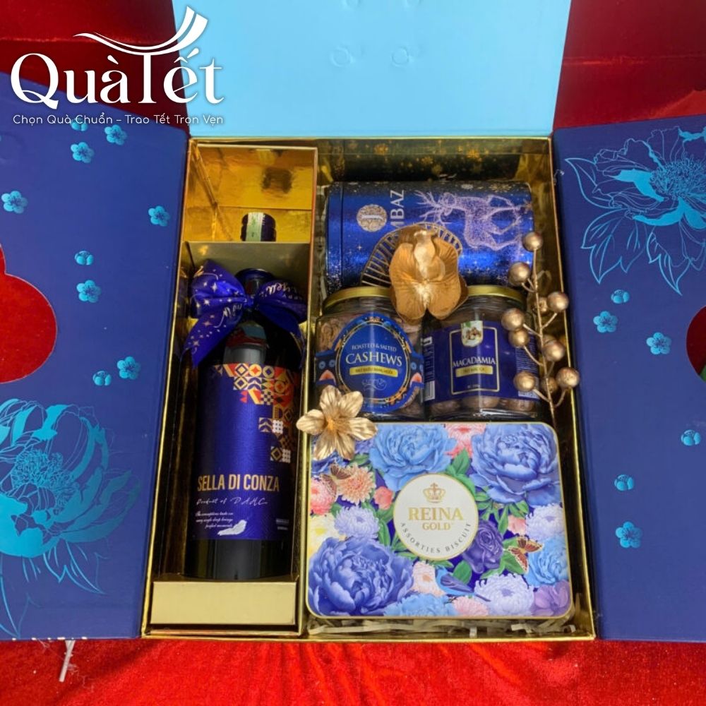 Hộp quà bánh kẹo rượu Tết cao cấp hộp Dạ Thanh Tước QT-SQ11 - Ảnh 4