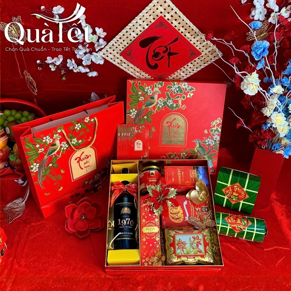Set bánh kẹo quà Tết cao cấp hộp Xuân Phú Quý QT-SQ05 - Ảnh 5