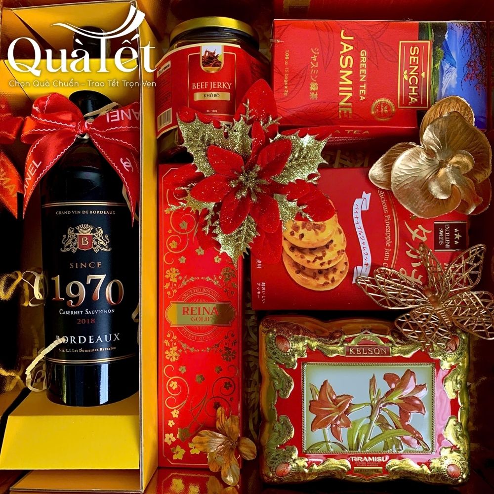 Set bánh kẹo quà Tết cao cấp hộp Xuân Phú Quý QT-SQ05 - Ảnh 3